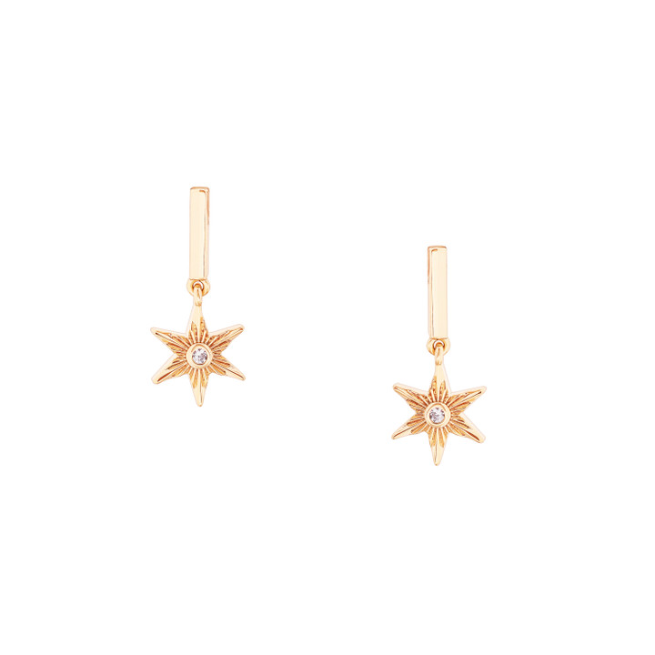 TC STAR DROP EARRINGS GOLD