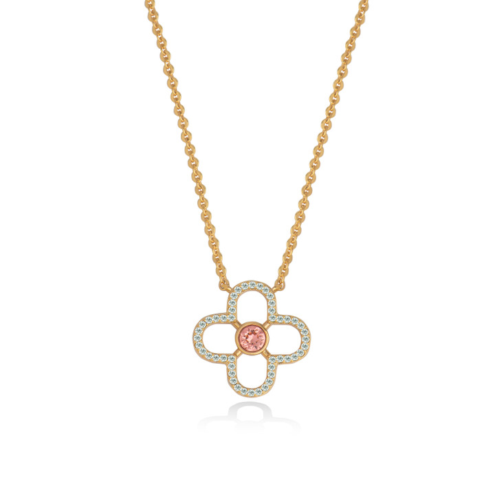Le Fleur Collection Pink Cz Pendant Yellow Gold Le Fleur Collection Pink Cz Pendant Yellow Gold