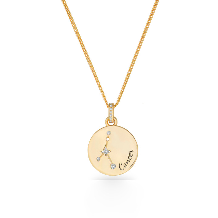 Zodiac Gold Pendant - Cancer