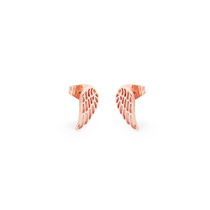 Angel Wings Mini Stud Earrings Rose Gold Angel Wings Mini Stud Earrings Rose Gold