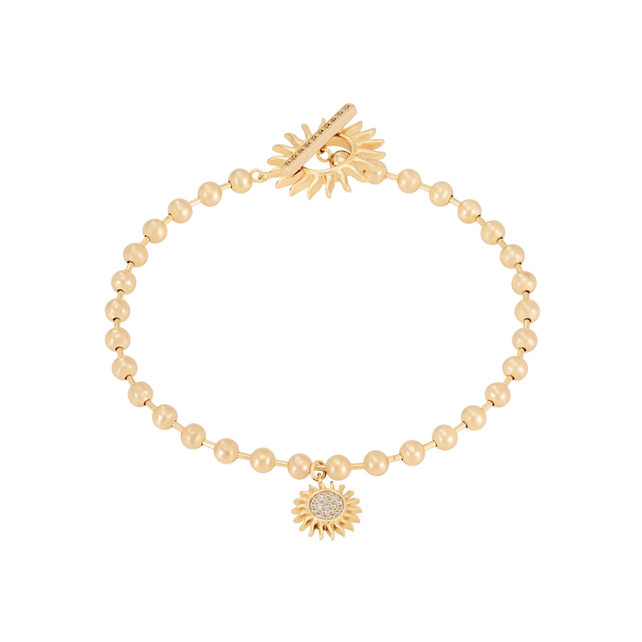 Soleil Ball Chain Bracelet With Sun Charms Gold - New 2025 Soleil Ball Chain Bracelet With Sun Charms Gold - New 2025