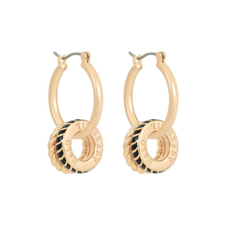 Tc Halo Eclipse Small Hoop Earrings Gold & Black