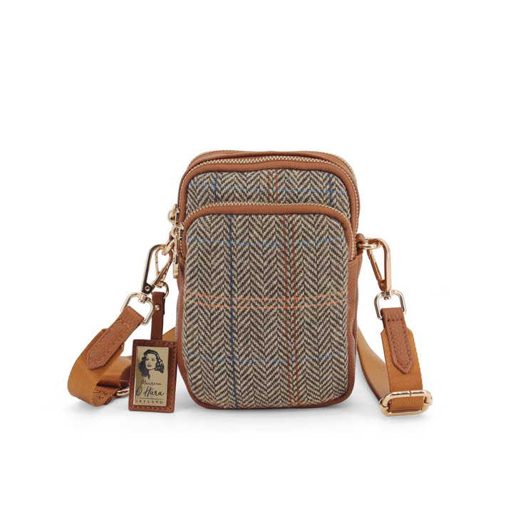 Maureen O'Hara Cross Body Brown Herringbone