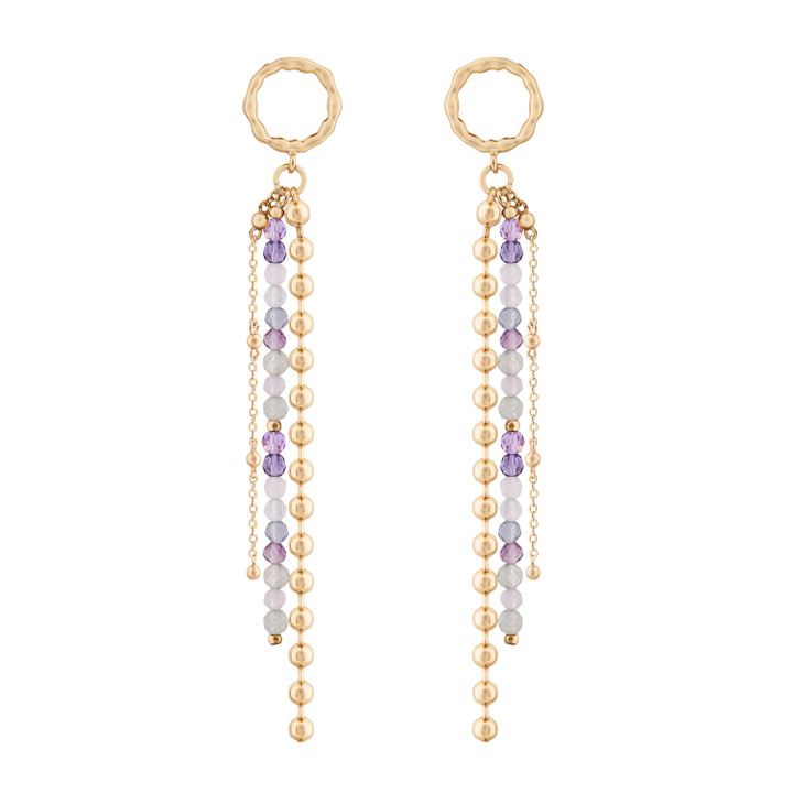 TC Bead - Violet Drop Earrings TC Bead - Violet Drop Earrings