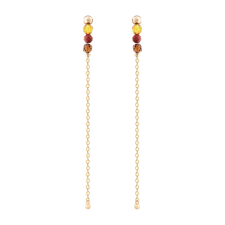 TC Bead - Ruby Long Earrings TC Bead - Ruby Long Earrings