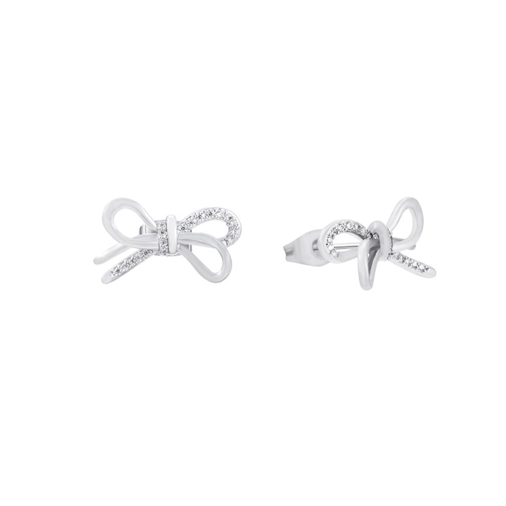 Tc Bow - Stud Earrings Silver