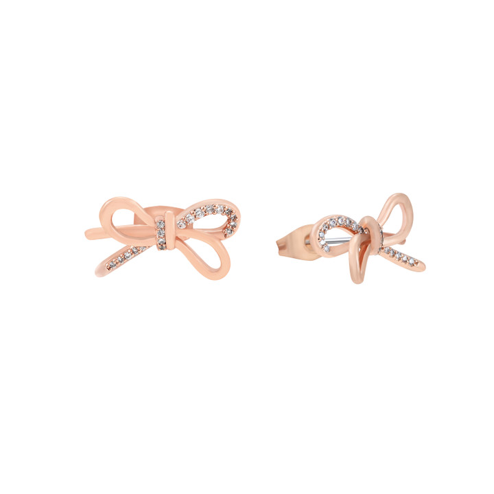 Tc Bow - Stud Earrings Rose Gold