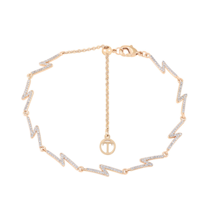 Tc Lightning - Nine Bolt Cz Bracelet Gold