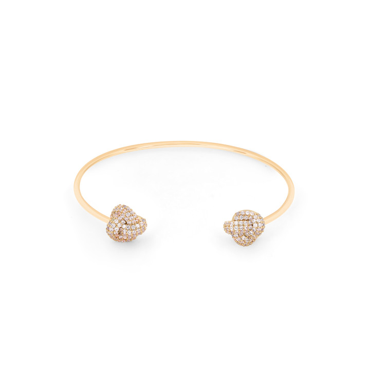 TC Love Knot - CZ Inset Bracelet Gold