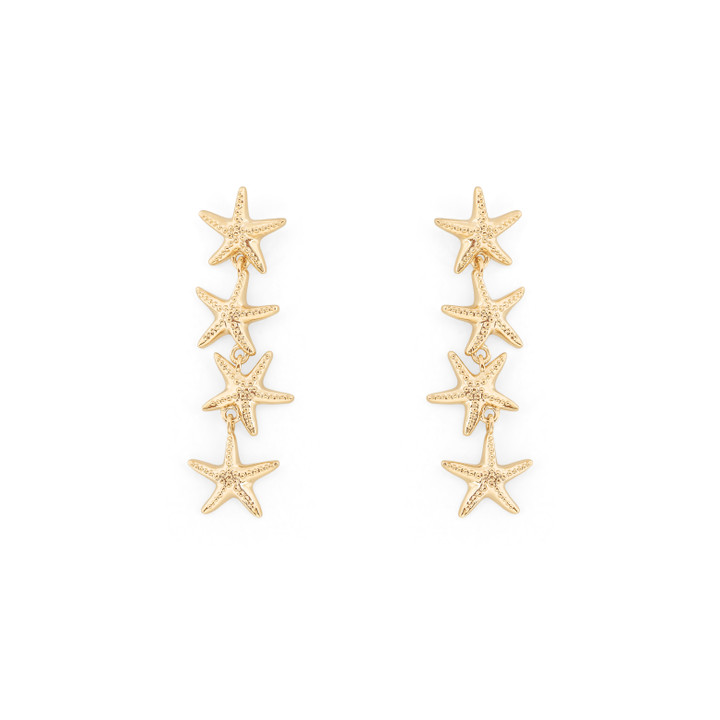 Tc Under The Sea - Starfish Drop Earrings Gold