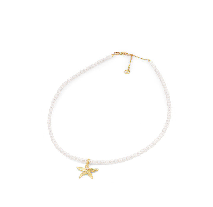 Tc Under The Sea - Pearl & Starfish Necklace Gold