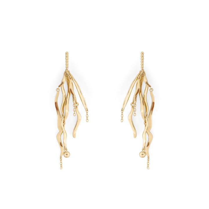 Tc Under The Sea - Seaweed Earrings Gold - New Spring 2026