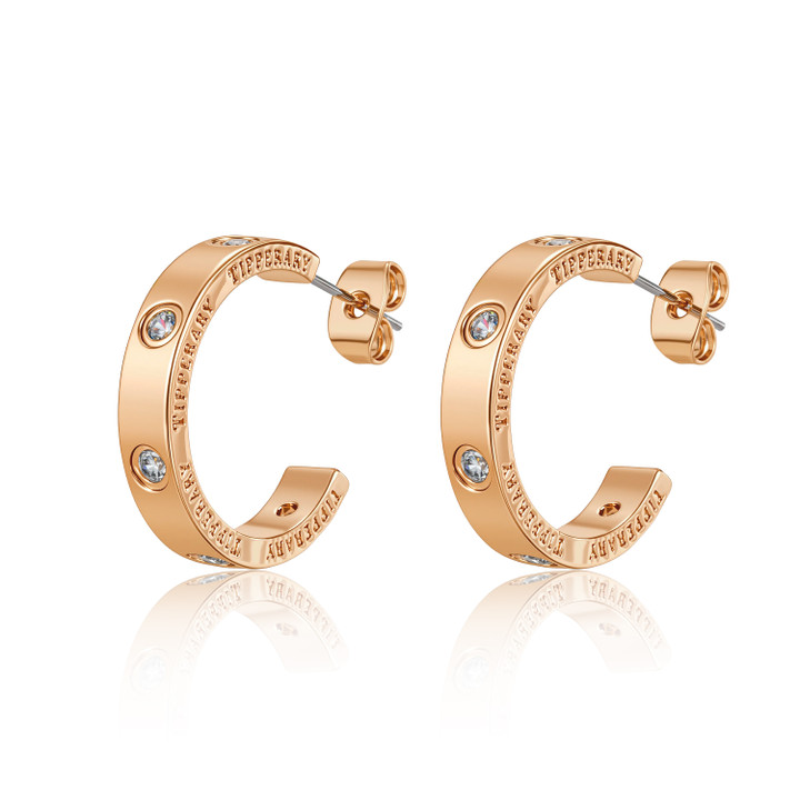 TC Circle Cz Set Huggies Gold