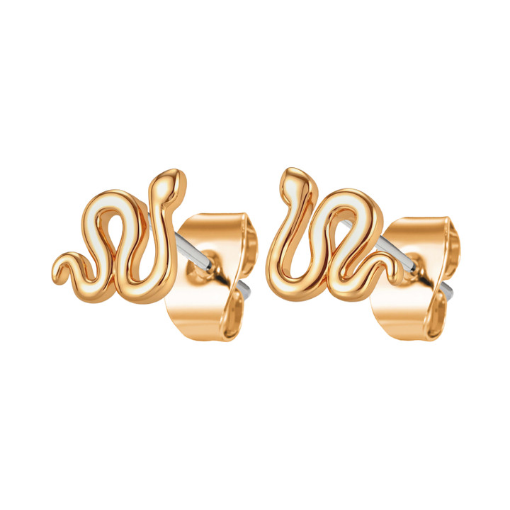 Tc Snake Mini Stud Earrings Gold