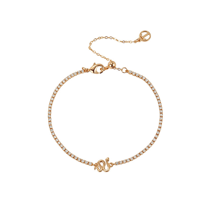 TC Snake Square Bracelet With Snake Gold