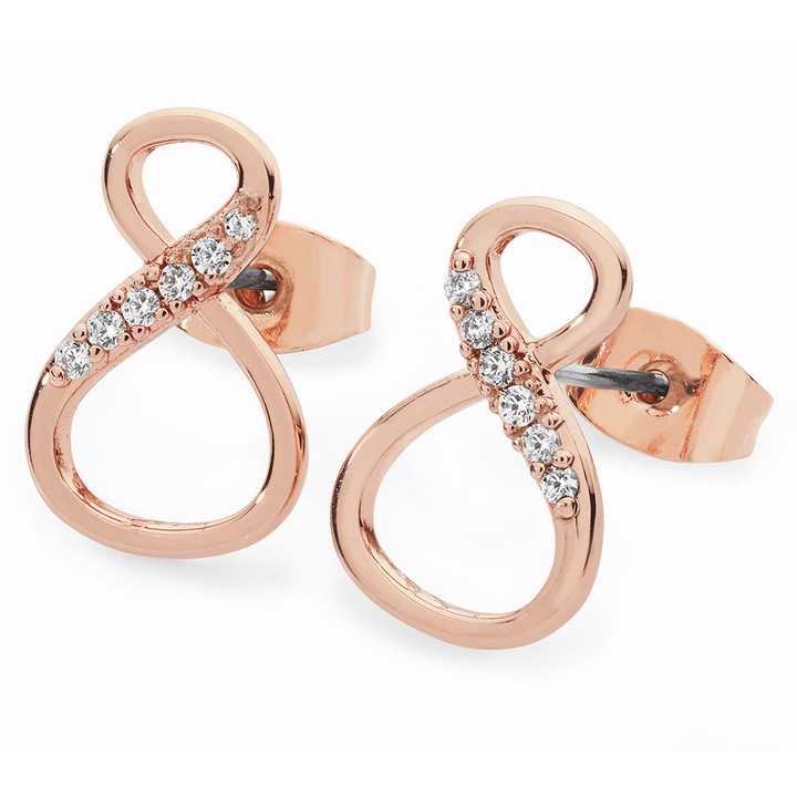8 Shape Infinity Stud Earrings Rose Gold 8 Shape Infinity Stud Earrings Rose Gold