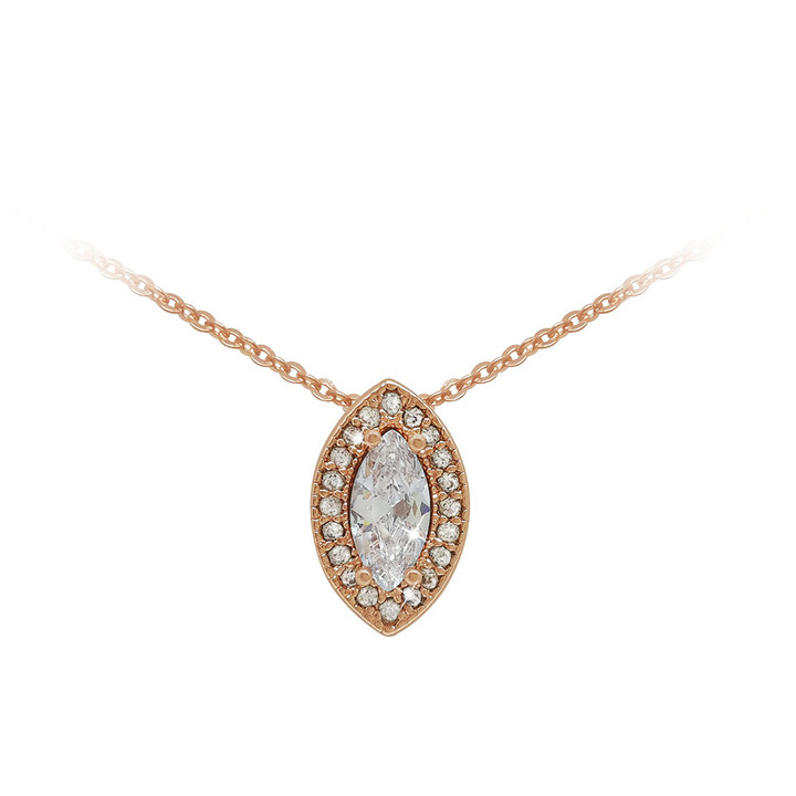 Rose Gold Marquise Cut Pendant Rose Gold Marquise Cut Pendant
