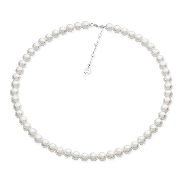 Silver String Pearl Necklace