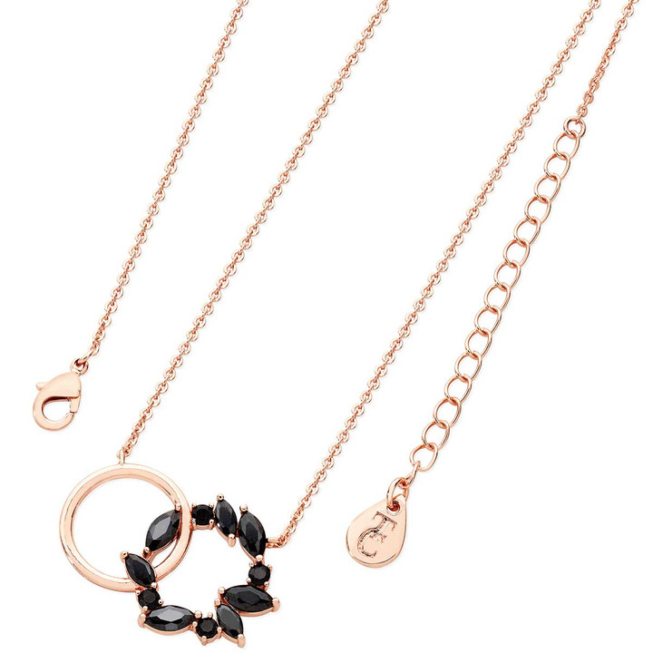 Noir Rose Gold Interlocking Circles Pendant Noir Rose Gold Interlocking Circles Pendant