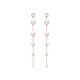 Rose Gold Drop Pearl Earrings