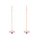 BEE ROSE GOLD CHAIN DROP EARRINGS