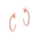 TC C EARRINGS PAVE SET ROSE GOLD