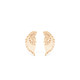 Angel Wing Stud Earrings Gold - New 2024