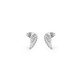 Angel Wings Mini Stud Earrings Silver - New 2024