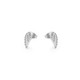 Angel Wings Mini Stud Earrings Silver - New 2024