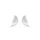 Angel Wing Stud Earrings Silver - New 2024