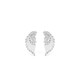 Angel Wing Stud Earrings Silver - New 2024