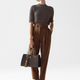 TC Monogram Handbag Mocha