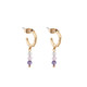 TC Bead - Mini Hoop Earrings Violet