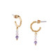 TC Bead - Mini Hoop Earrings Violet