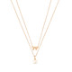 Tc Bow - Bow & Pearl Double Necklace Gold