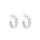 Tc Hoop Earrings Art Deco Silver