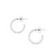 Tc Small Hoop Bamboo Earrings Silver