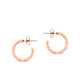 Tc Small Hoop Bamboo Earrings Rose Gold