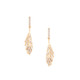 Feather Earrings Inset With Cz Gold
