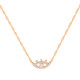 Gold Evil Eye Greek Eye Necklace with clear cubic zirconia accents on a fine chain – jewellery product thumbnail on white background