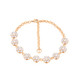 Tc Daisy - Cz & Pearl 9 Daisy Bracelet Gold