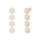 Tc Daisy - Cz & Pearl Drop Earrings Gold