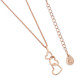 Triple Heart Drop Pendant Rose Gold