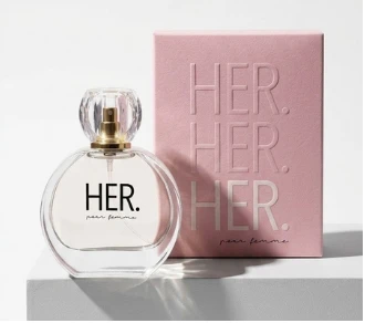 Perfume with pink box