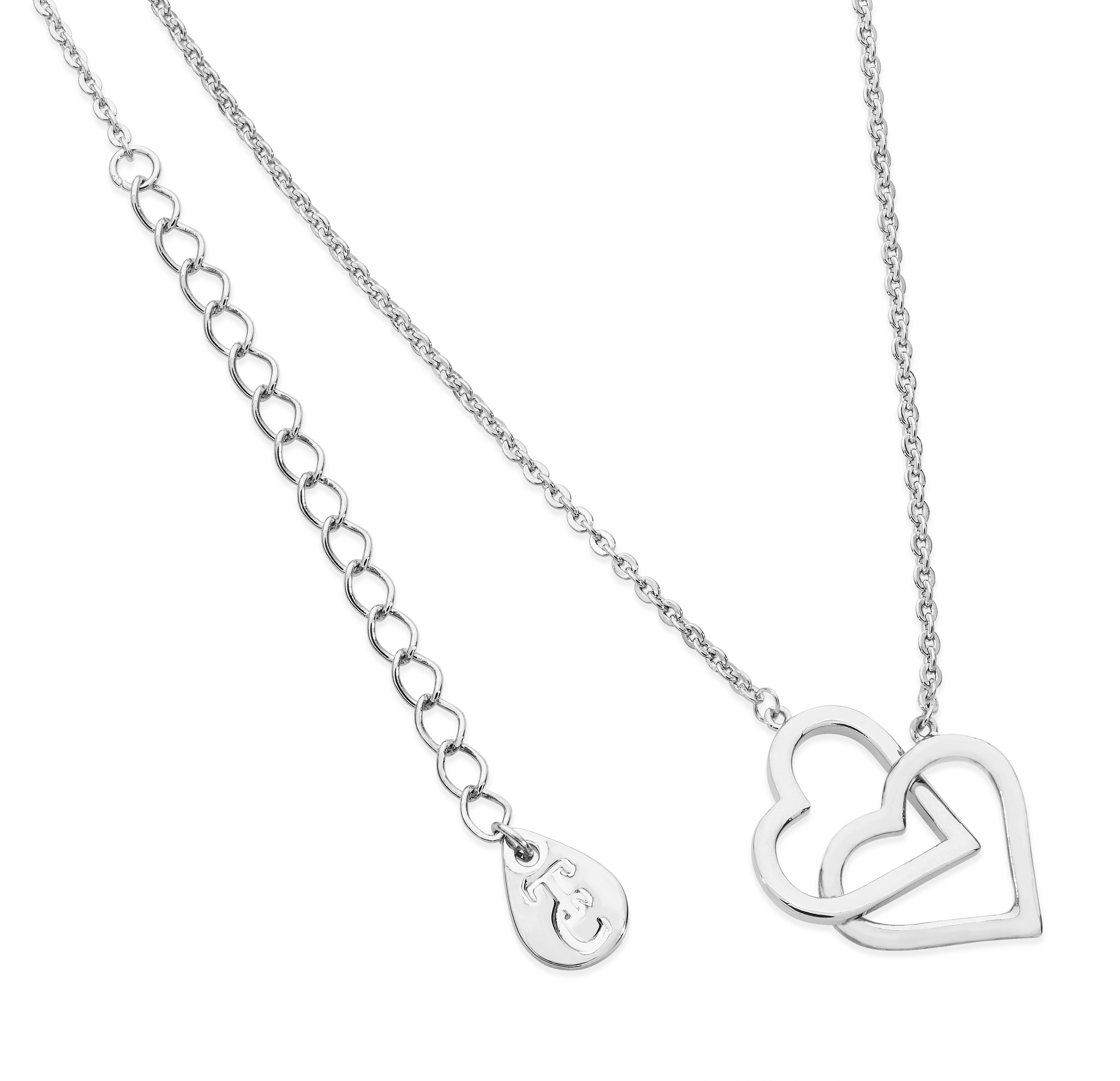 Sterling silver store interlocking heart necklace