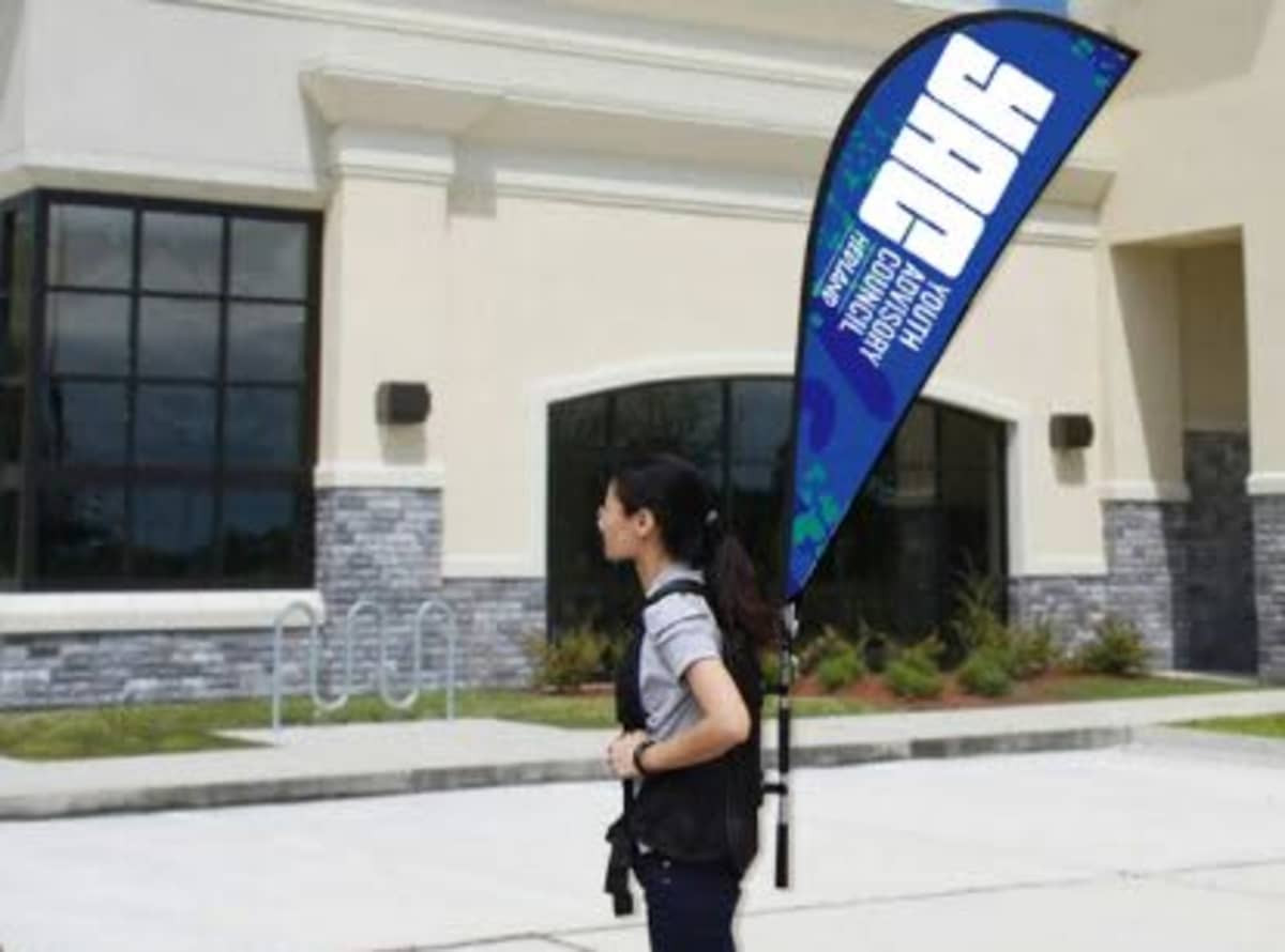 Backpack Double Sided Tear Drop Banner - Tell and Sell Ltd