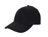 A black snapback cap with a curved brim and a logo on the front. A black snapback cap with a curved brim and a logo on the front.