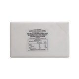 A rectangular container of sugar-free breath mints in a white packaging, featuring a logo and nutritional information. A rectangular container of sugar-free breath mints in a white packaging, featuring a logo and nutritional information.