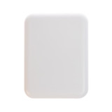 A compact mirror in a sleek white design, featuring a simple rectangular shape and smooth surface. A compact mirror in a sleek white design, featuring a simple rectangular shape and smooth surface.