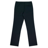 Black lady pants displayed from the back, featuring a straight leg design and a single back pocket.